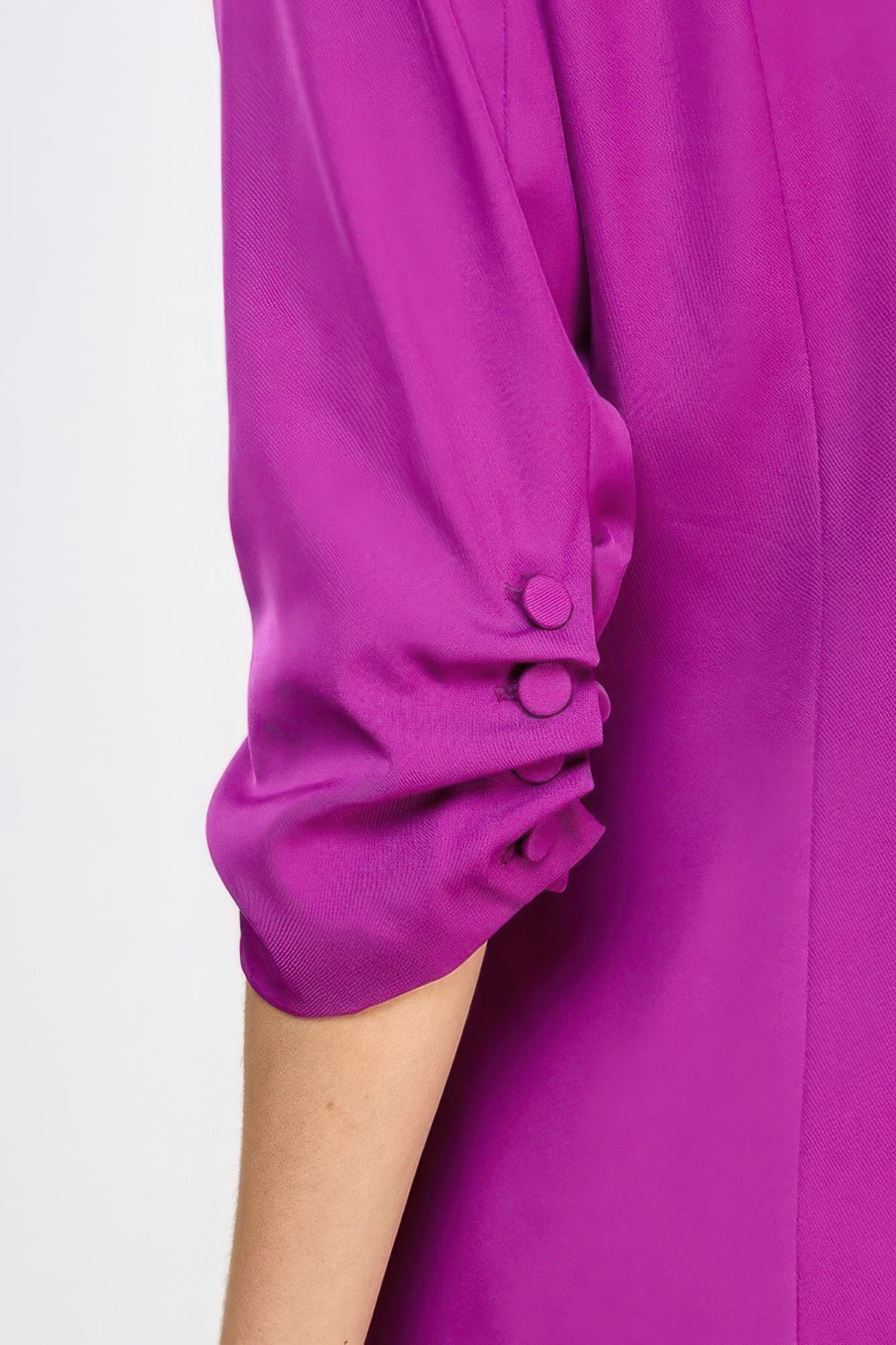 Buttoned Detail 3/4 Sleeve Blazer JoySkyBoutique