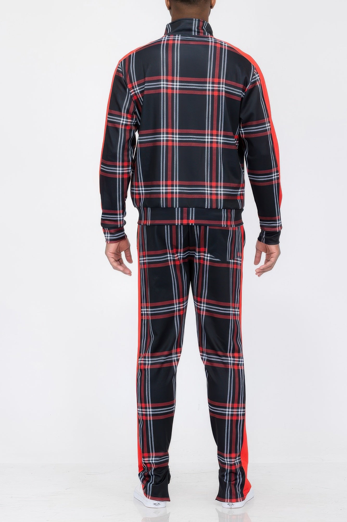 Plaid Checkered Full Zip Track Pants JoySkyBoutique